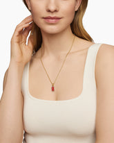 Petrvs® Bee Amulet in 18K Yellow Gold with Carnelian and Diamonds, 15mm